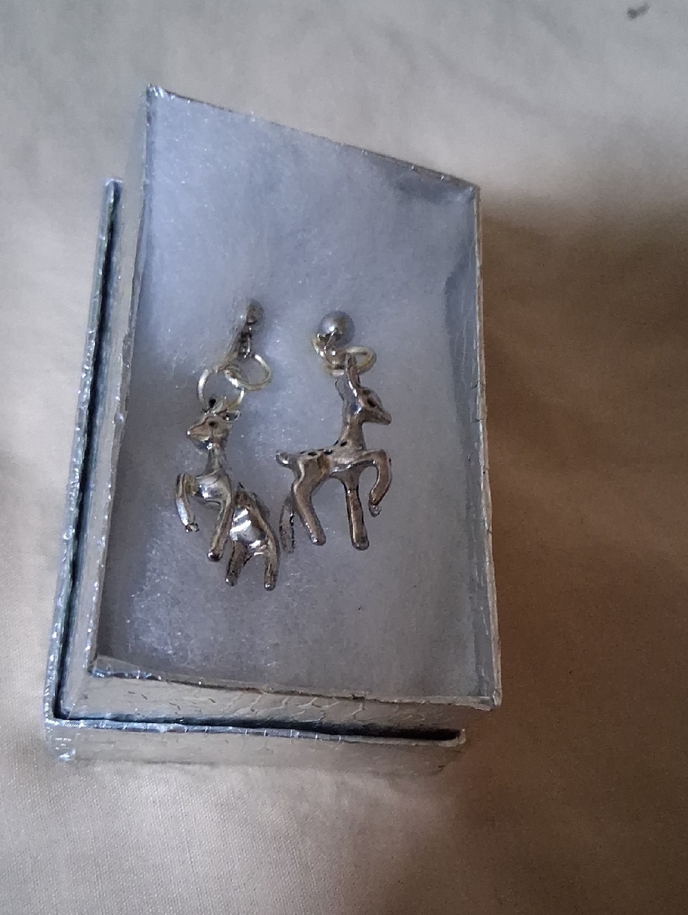 Silver Deer Dangle Earrings - Women Jewelry